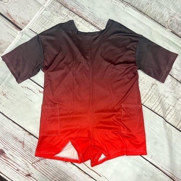 HOTSHOT T-Shirt Onesie generic non brand Ombre Red Size XL - Picture 4 of 8